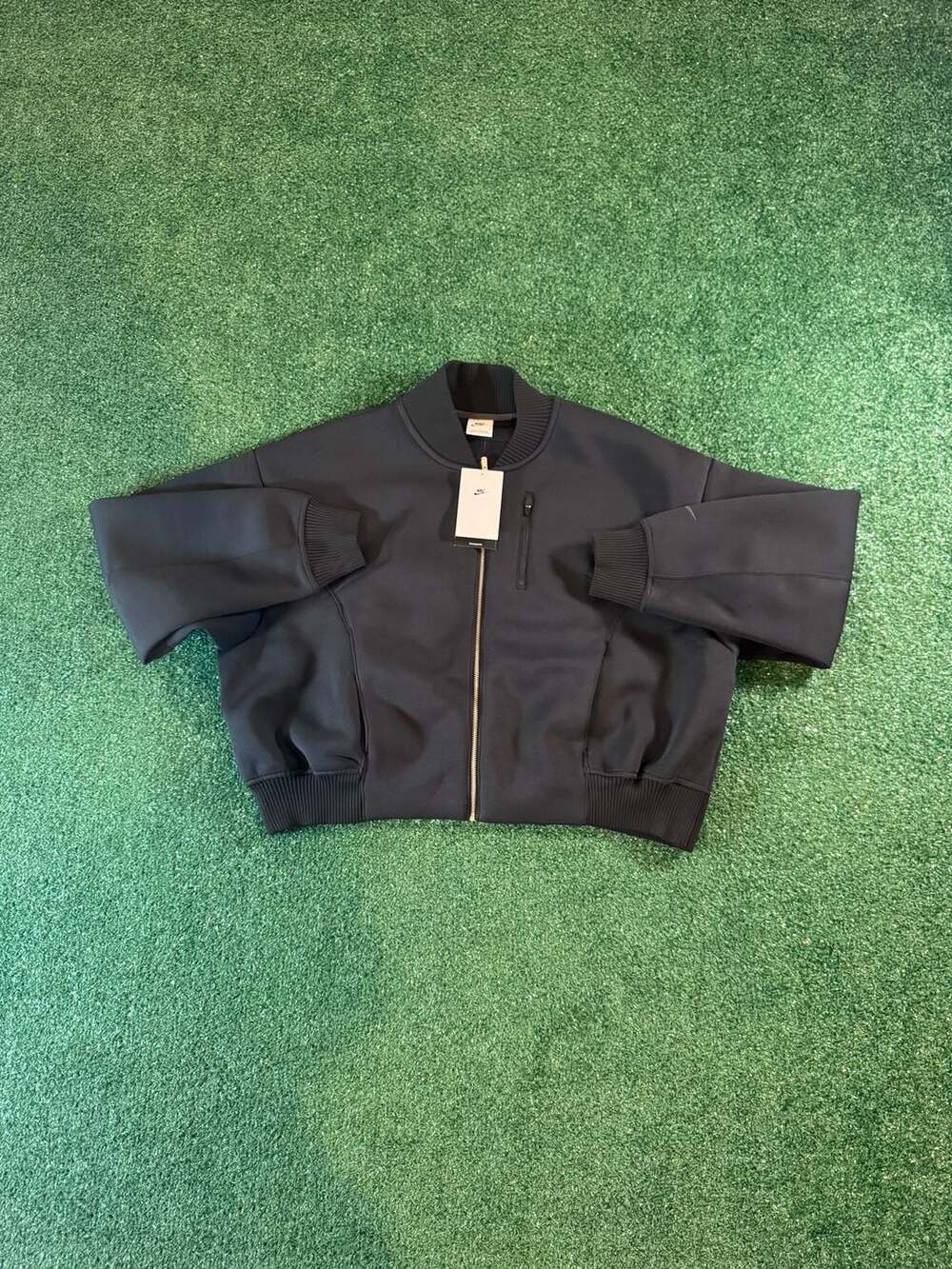 Nike Sportswear Destroyer Bomber Jacket Size L Black Zip Up